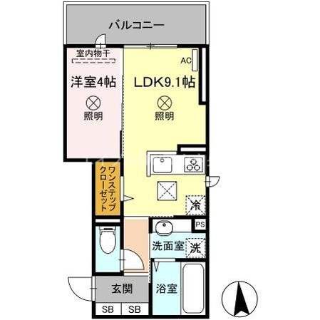 D-ROOM大元駅前の物件間取画像